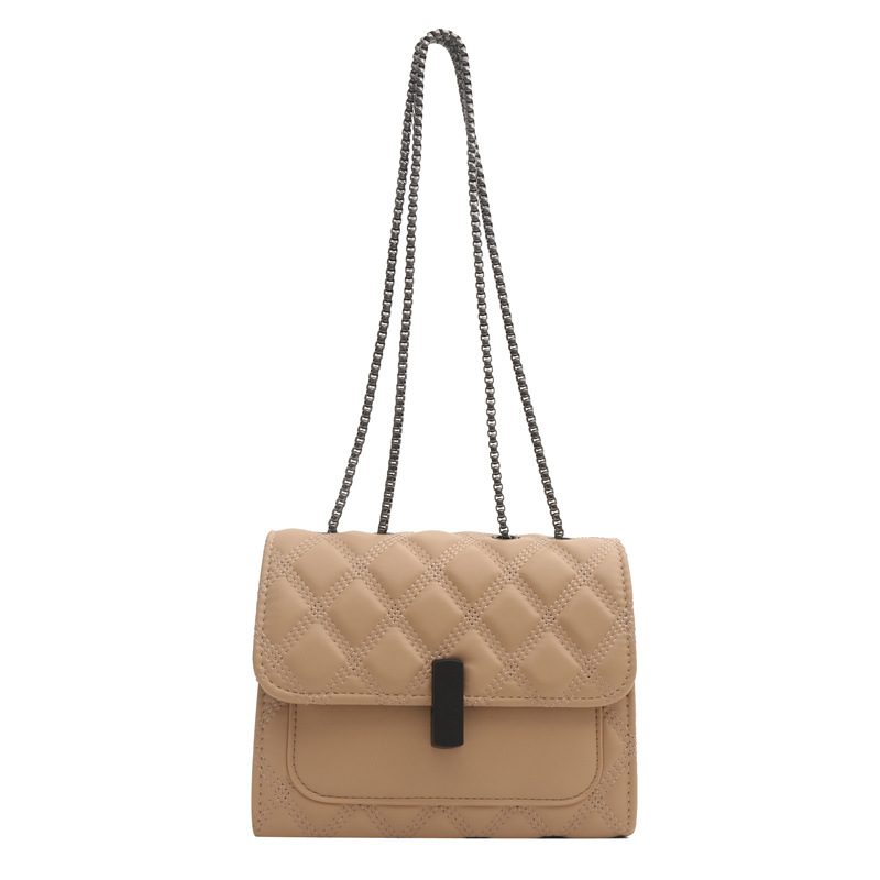 Lock Quilted Chain Square Bag view 9