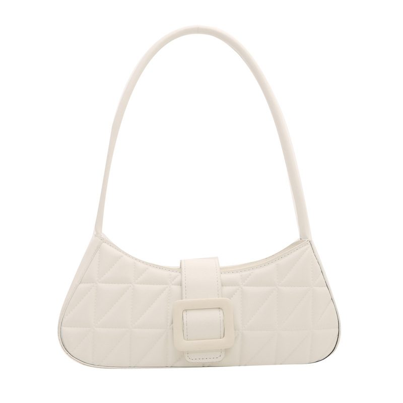 Quilted Stitched Shoulder Baguette Bag view 6