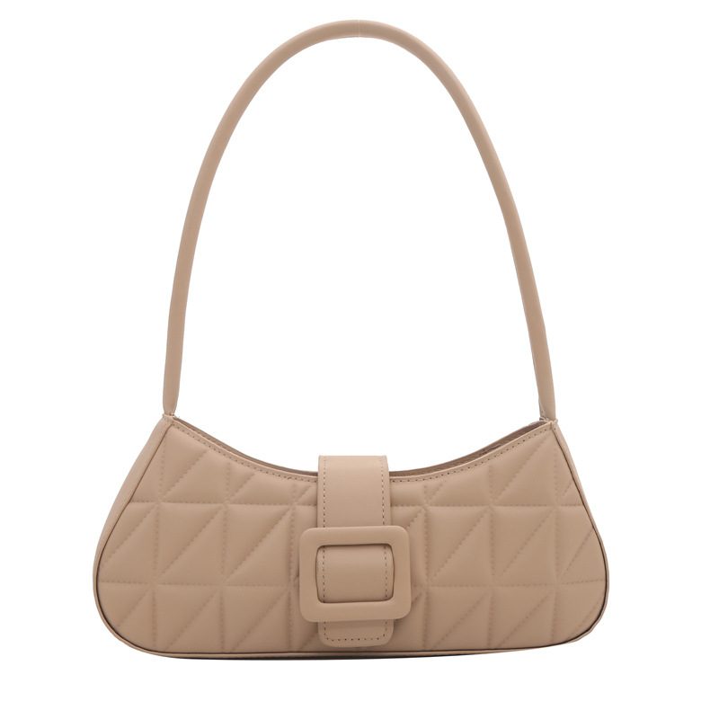 Quilted Stitched Shoulder Baguette Bag view 8