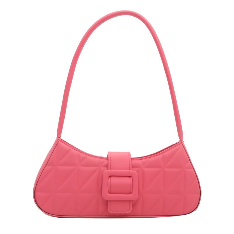 Quilted Stitched Shoulder Baguette Bag view 9