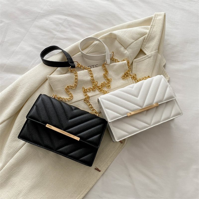 Quilted Chain Small Square Crossbody Bag