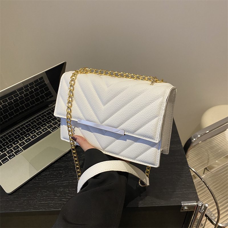 Quilted Chain Small Square Crossbody Bag view 2
