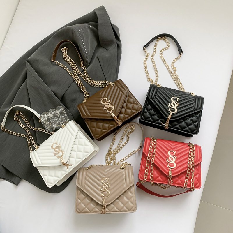 Quilted Chain Crossbody Mini Square Bag