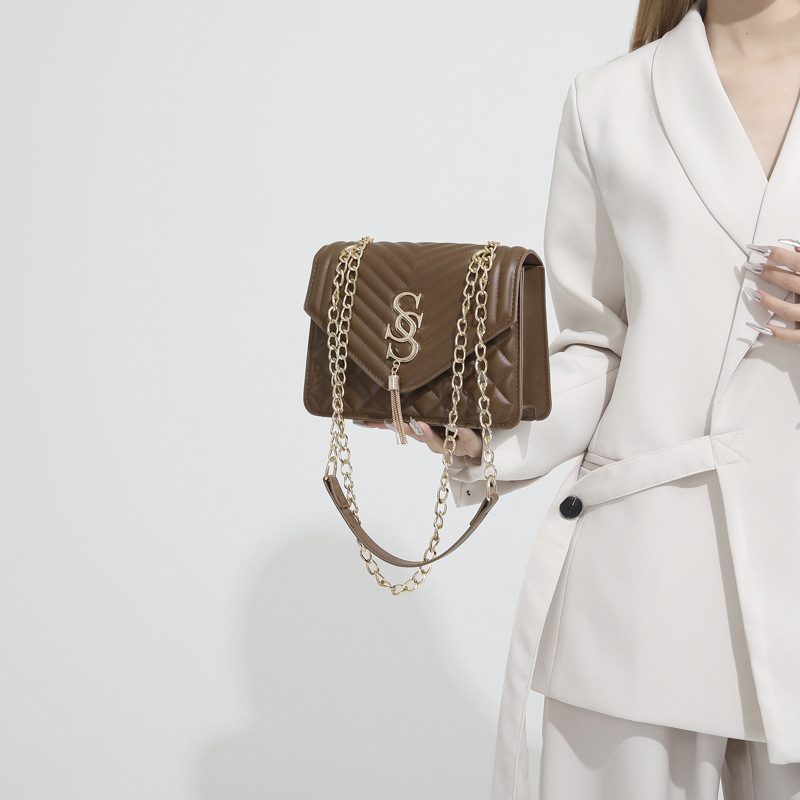 Quilted Chain Crossbody Mini Square Bag view 4