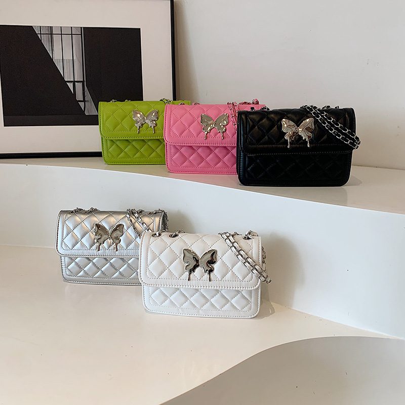 Quilted Chain Crossbody Mini Square Bag