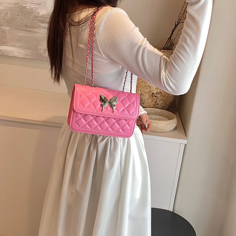 Quilted Chain Crossbody Mini Square Bag view 3