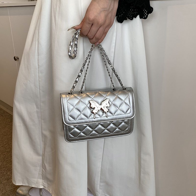 Quilted Chain Crossbody Mini Square Bag view 4