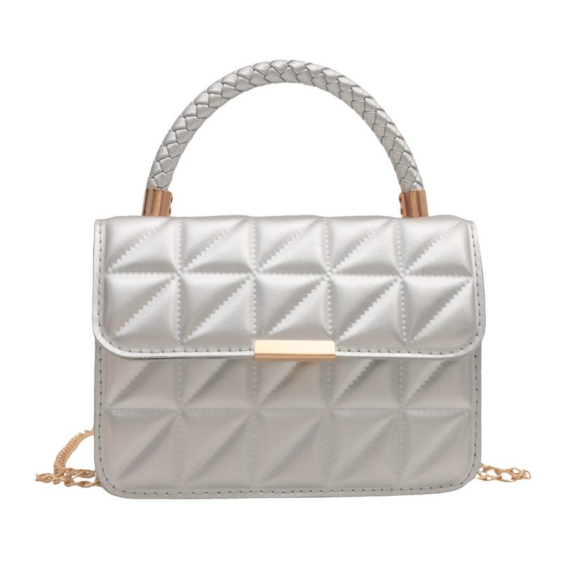 Quilted Retro Crossbody Top-Handle Bag view 10