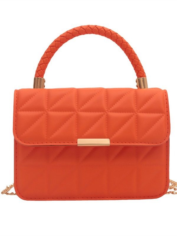 Quilted Retro Crossbody Top-Handle Bag view 5