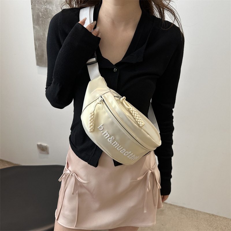Solid Color Lock Quilted Crossbody Bag view 2