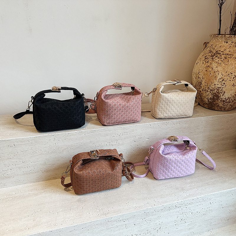 Vintage Quilted Top-Handle Crossbody Bag