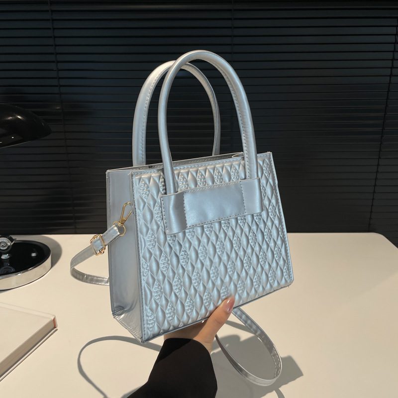Quilted Diamond Top-Handle Crossbody Bag view 2