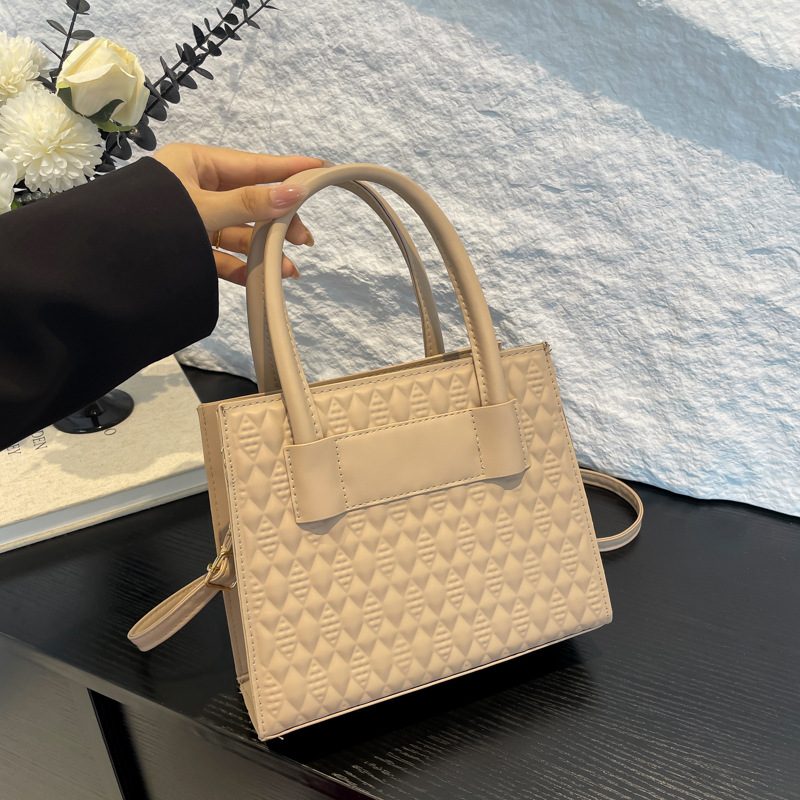 Quilted Diamond Top-Handle Crossbody Bag view 3