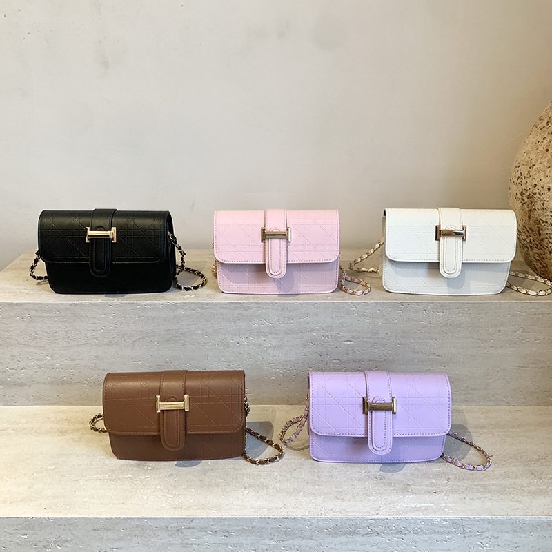 Quilted Chain Small Square Crossbody Bag