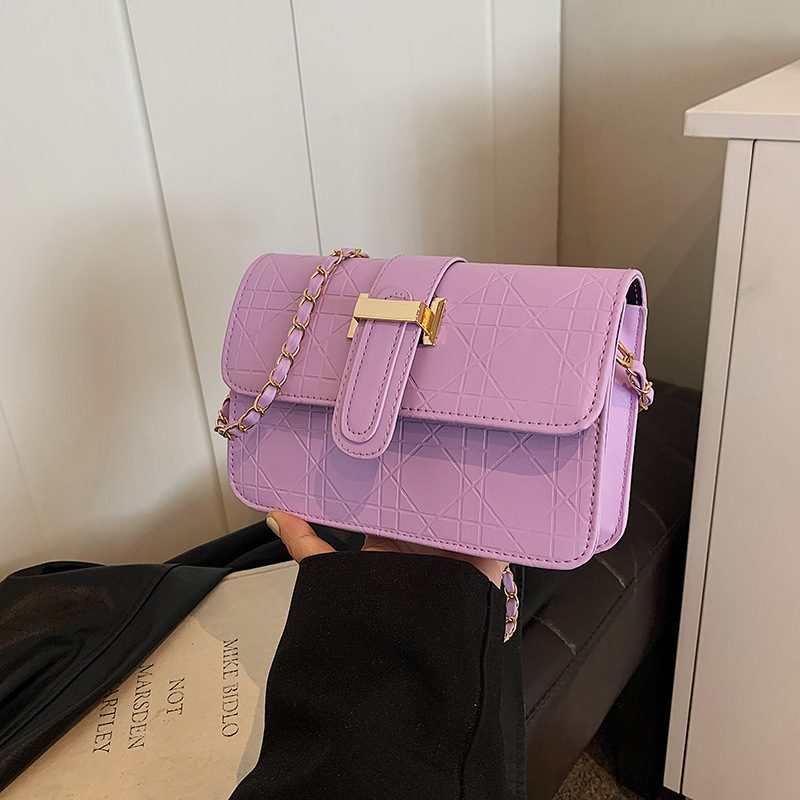 Quilted Chain Small Square Crossbody Bag view 4