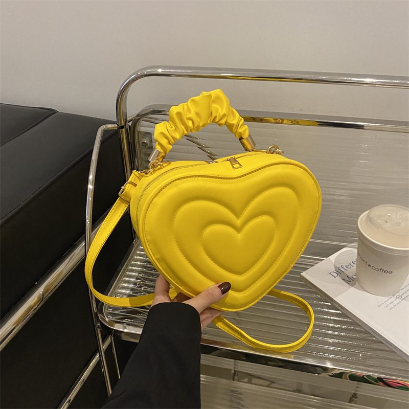 Heart Shaped Quilted Crossbody Bag view 2