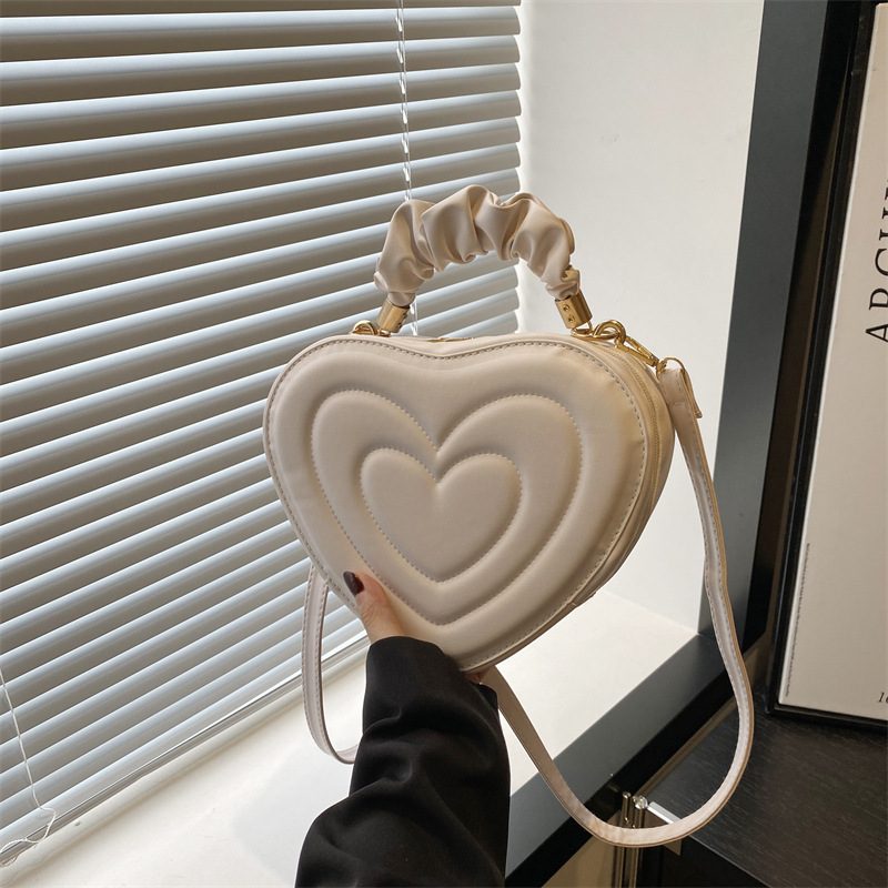 Heart Shaped Quilted Crossbody Bag view 4