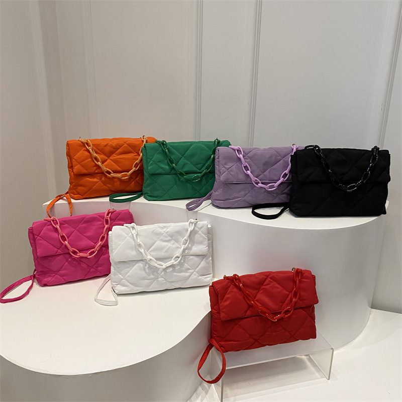 Large Quilted Envelope Crossbody Bag