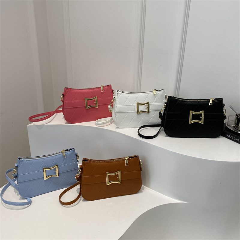 Quilted Stitched Top-Handle Crossbody Bag