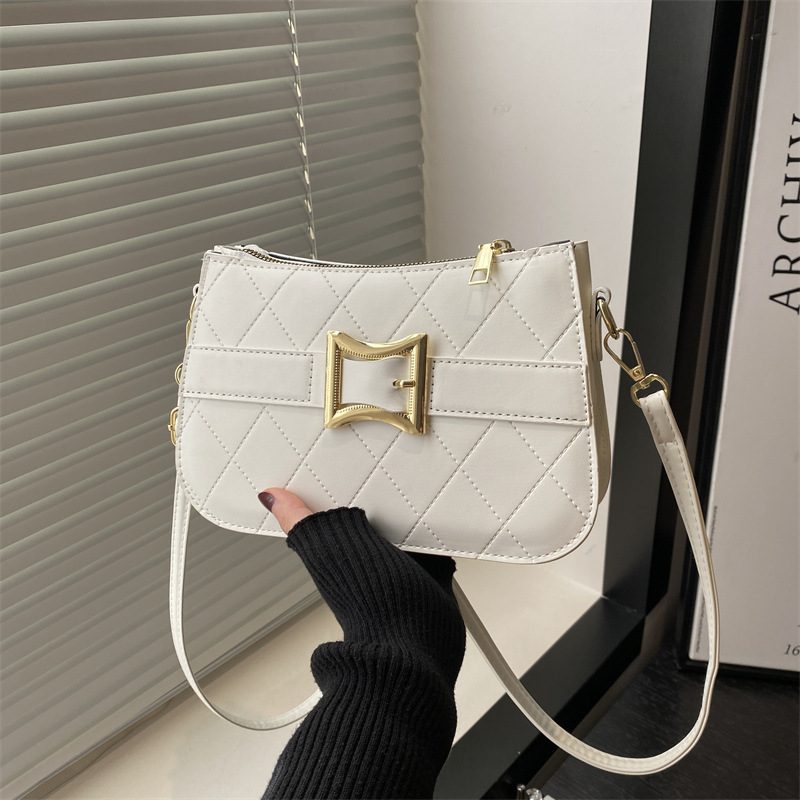 Quilted Stitched Top-Handle Crossbody Bag view 3