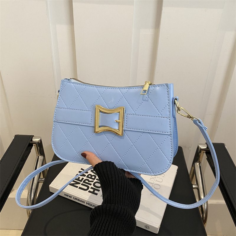Quilted Stitched Top-Handle Crossbody Bag view 4