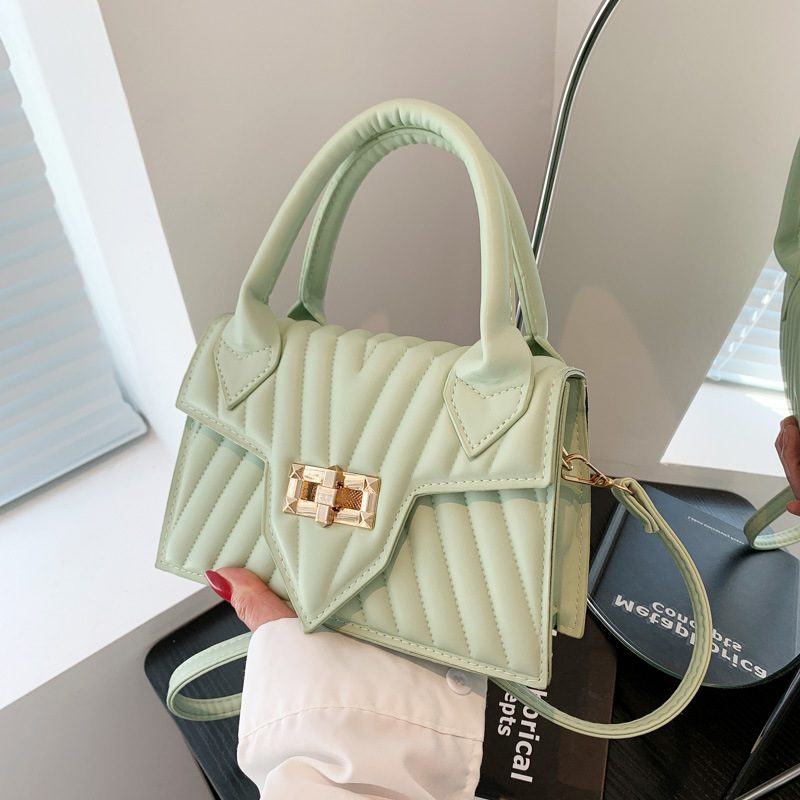 Quilted Candy Color Top-Handle Crossbody Bag view 2