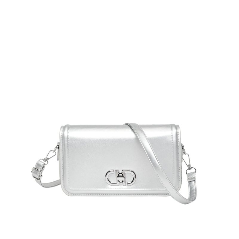 Quilted Lock Crossbody Square Bag view 9