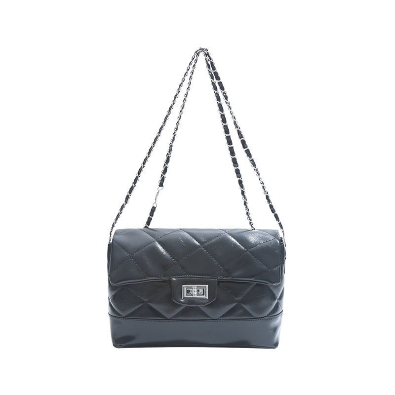 Quilted Chain Stitch Crossbody Bag view 6