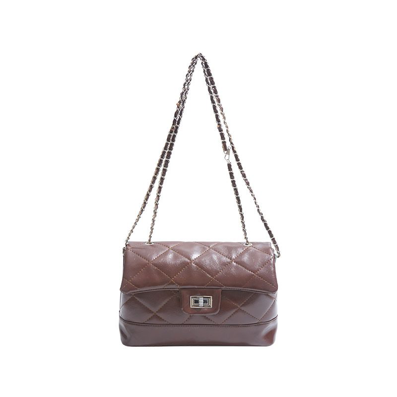 Quilted Chain Stitch Crossbody Bag view 9
