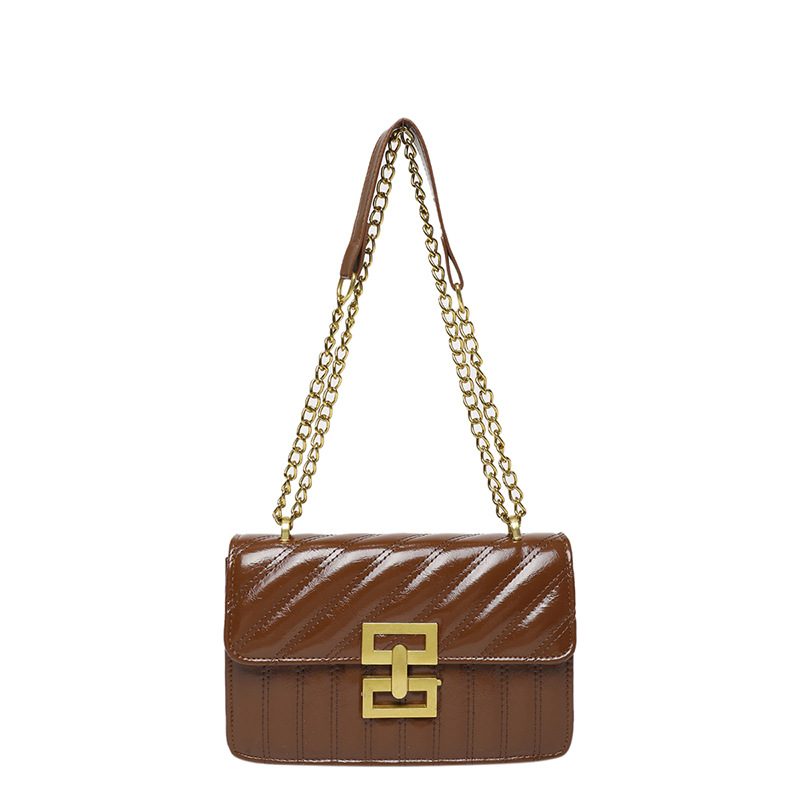 Quilted Chain Stitch Crossbody Square Bag view 7