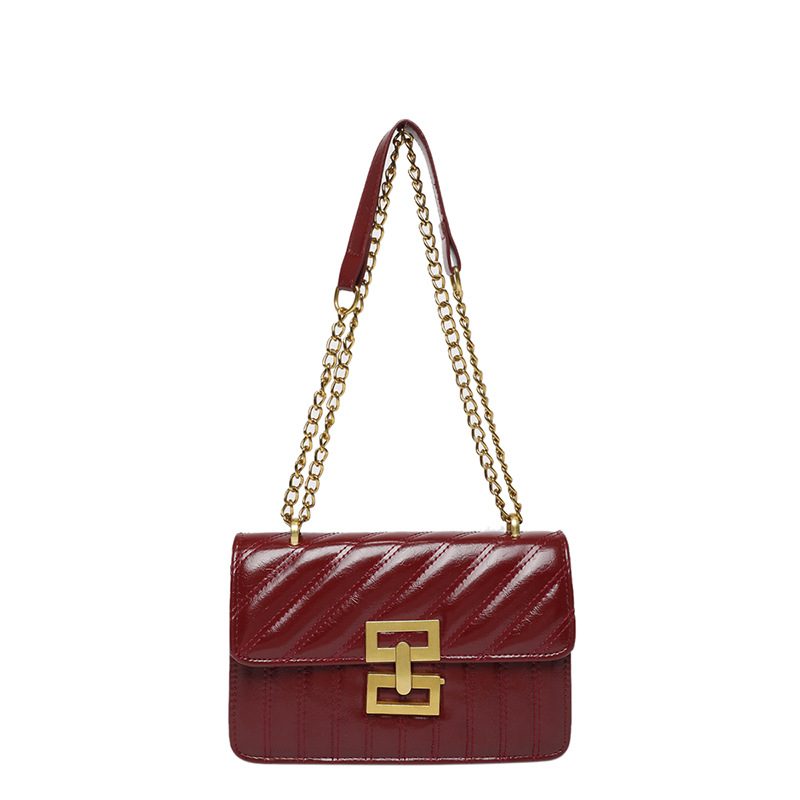 Quilted Chain Stitch Crossbody Square Bag view 8