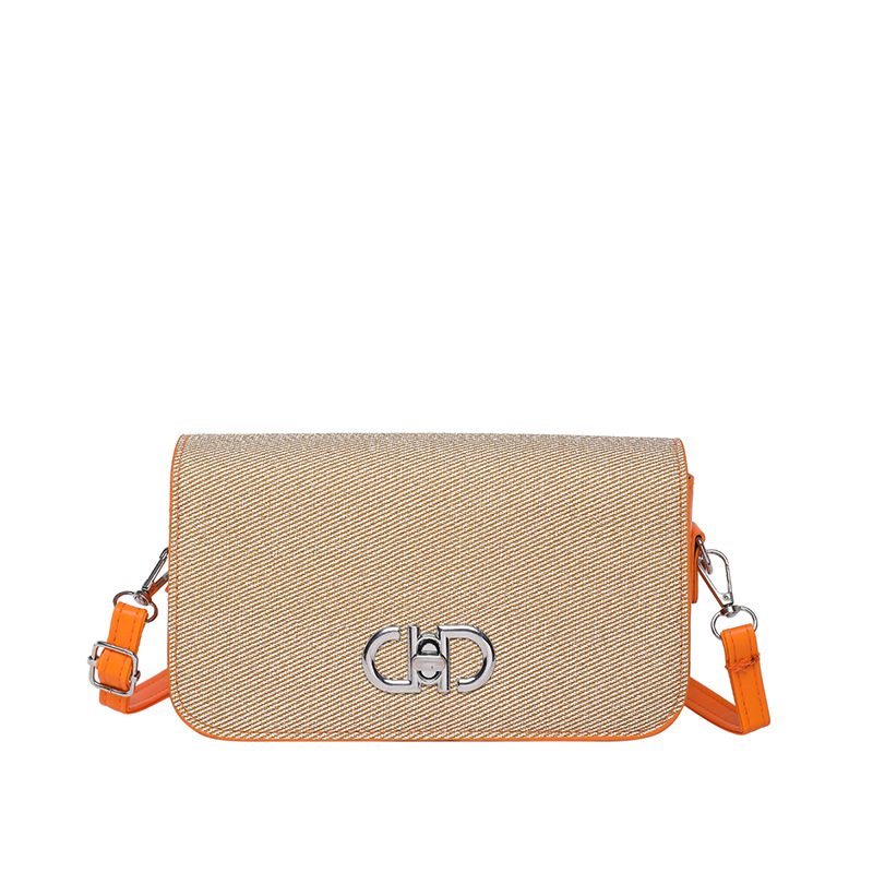 Bolsa Quadrada Transversal com Blocos de Cor, Matelassê e Fecho view 11