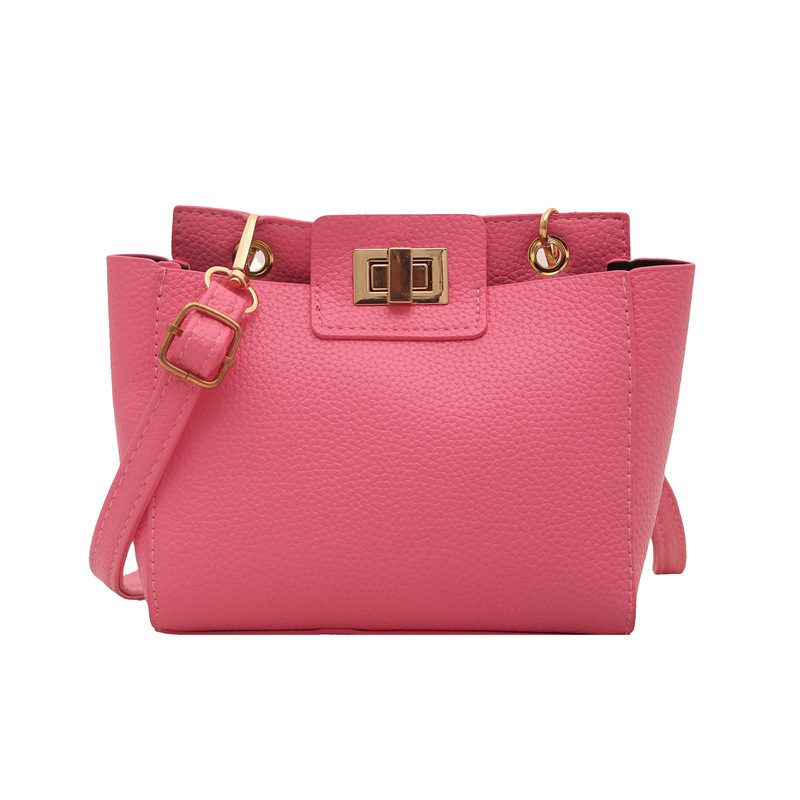 Litchi Grain Lock Crossbody Bag view 5