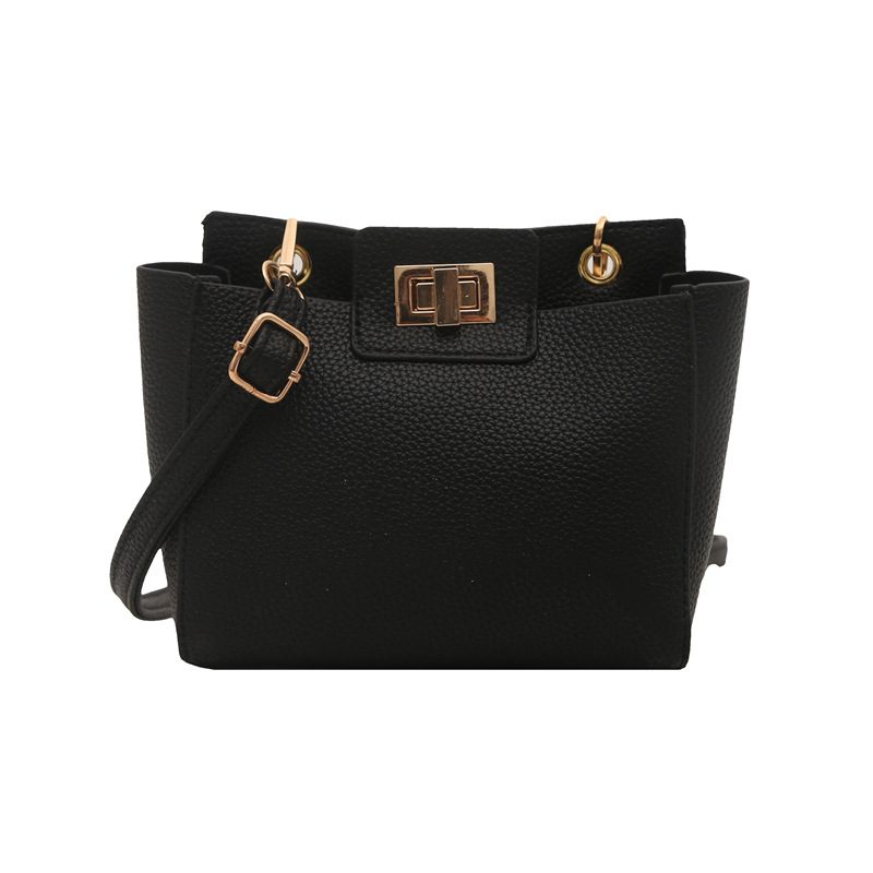 Litchi Grain Lock Crossbody Bag view 8