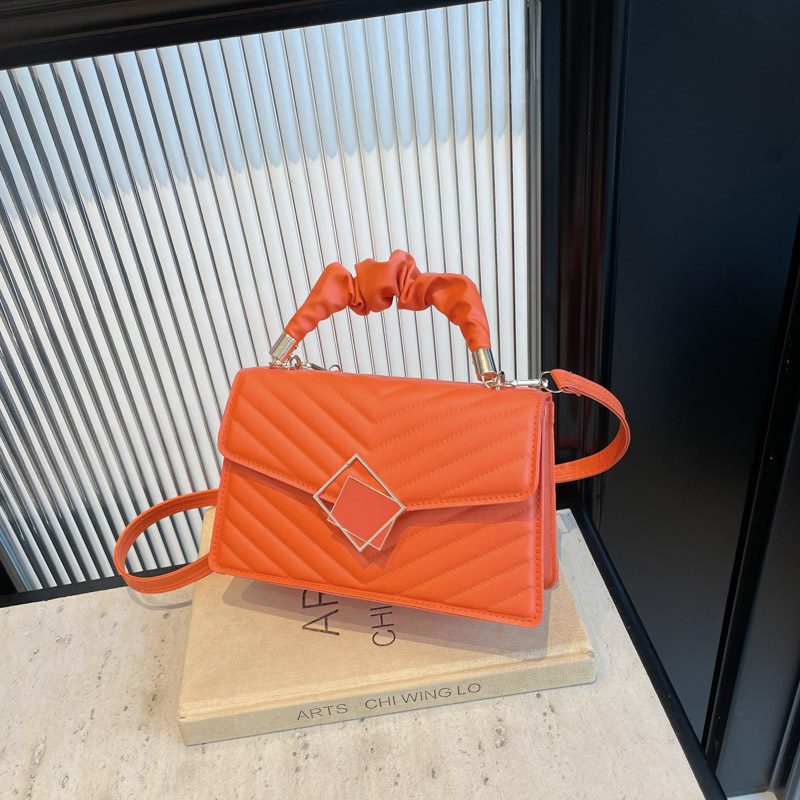 Quilted Solid Color Crossbody Bag view 4