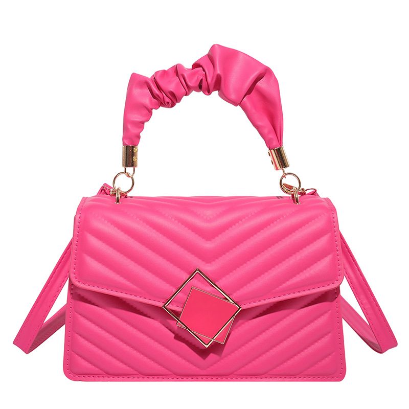 Quilted Solid Color Crossbody Bag view 8