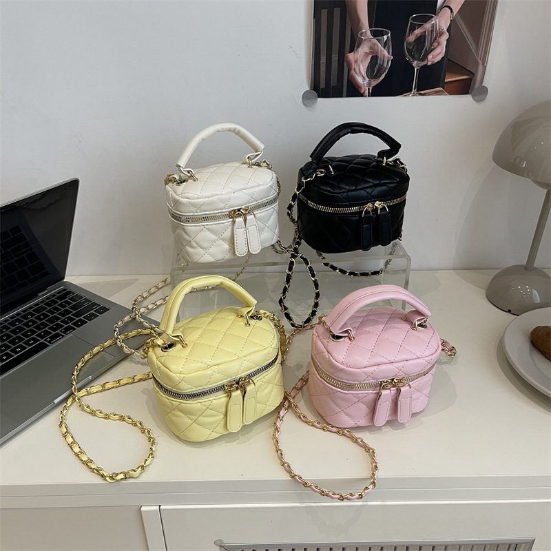 Quilted Mini Chain Top-Handle Bag