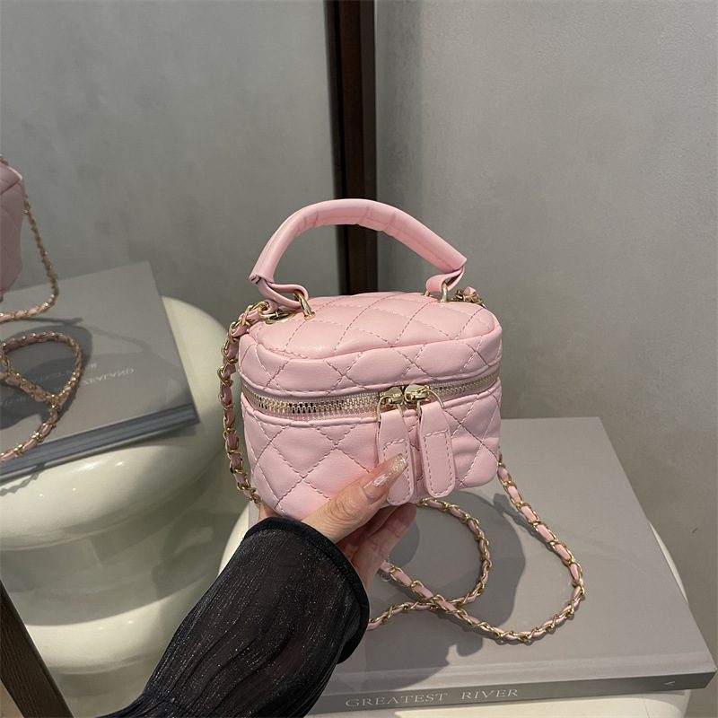 Quilted Mini Chain Top-Handle Bag view 3