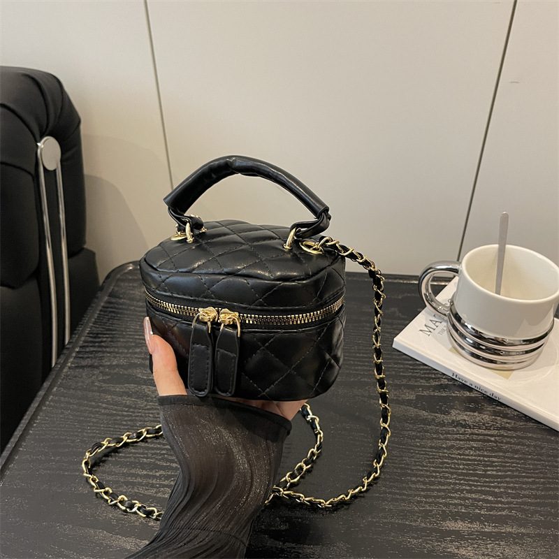 Quilted Mini Chain Top-Handle Bag view 4