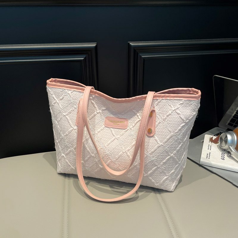 Quilted Large Tote Shoulder Bag view 4