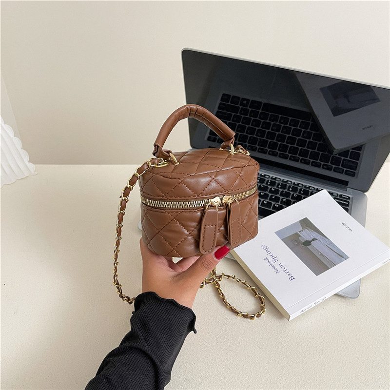 Quilted Chain Crossbody Box Bag view 2