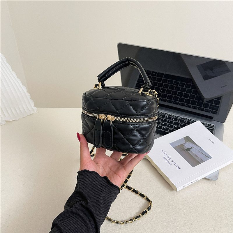 Quilted Chain Crossbody Box Bag view 4