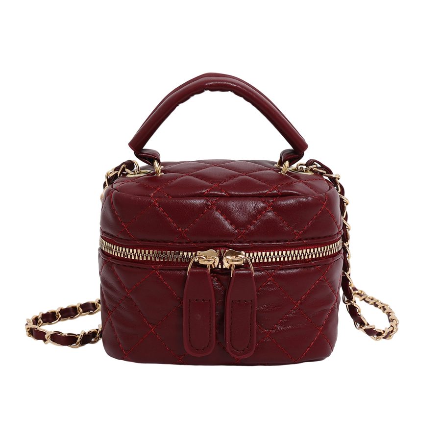 Quilted Chain Crossbody Box Bag view 6