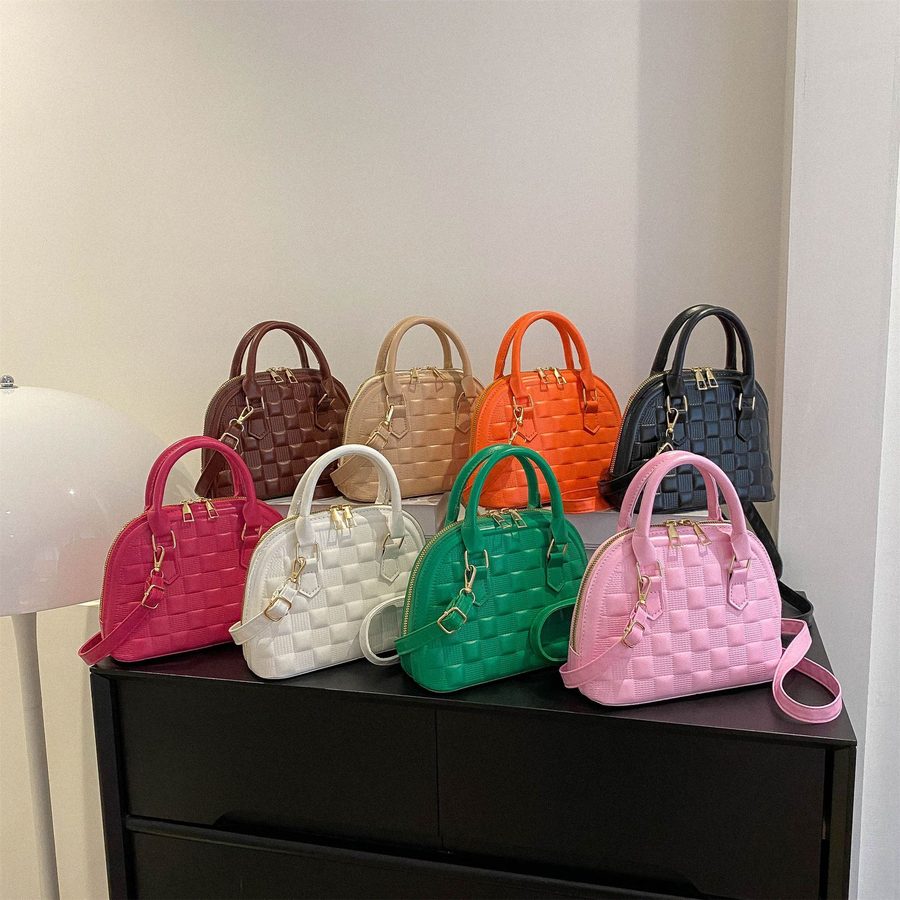 Quilted Embossed Top-Handle Crossbody Bag