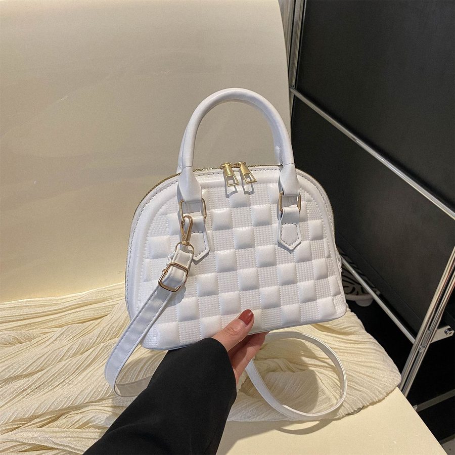 Quilted Embossed Top-Handle Crossbody Bag view 4