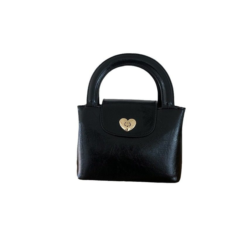 Heart Lock Quilted Top-Handle Bag view 5