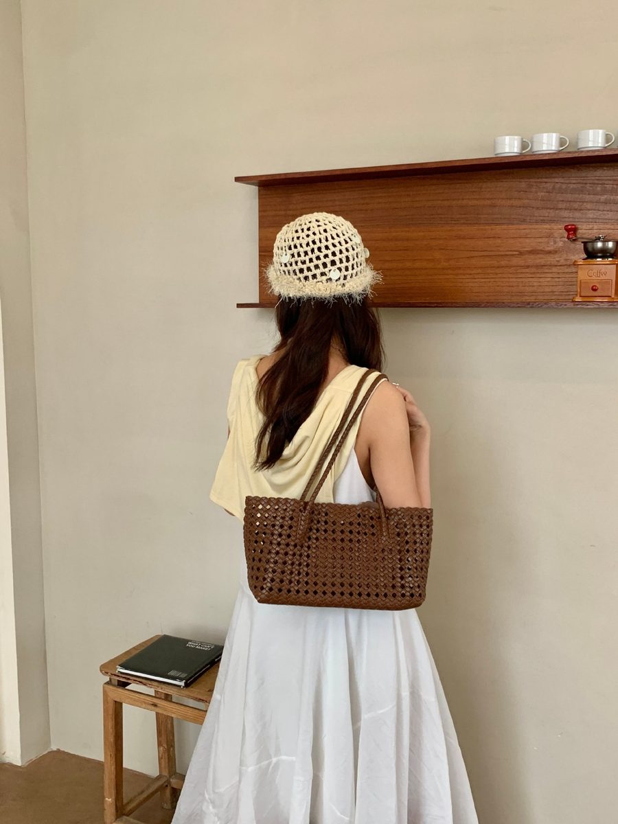 Quilted Large Shoulder Tote Bag Set view 10