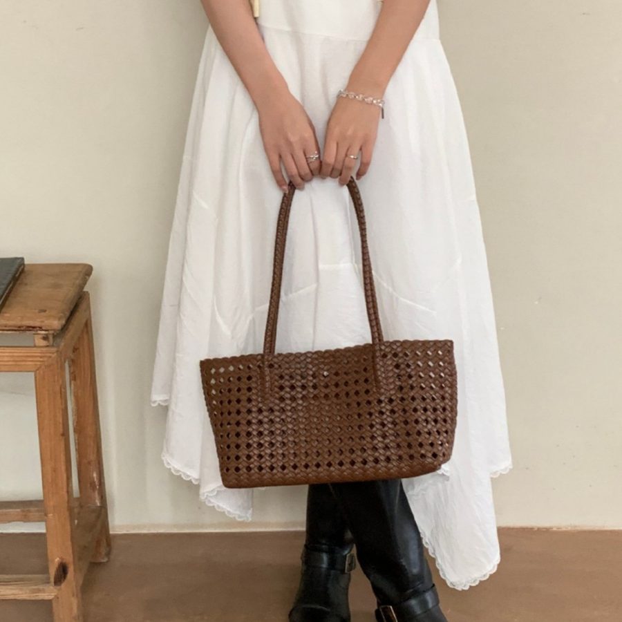 Quilted Large Shoulder Tote Bag Set view 4