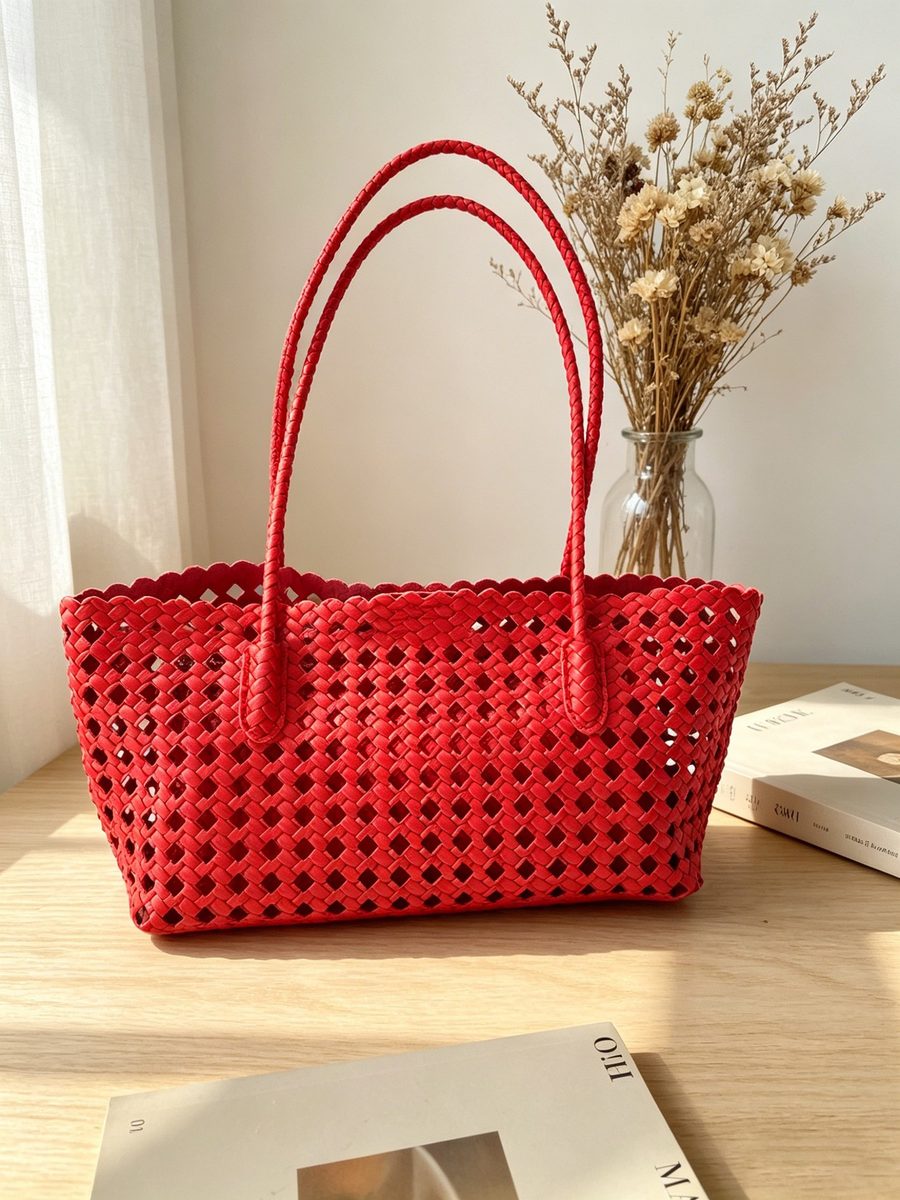 Quilted Large Shoulder Tote Bag Set view 7
