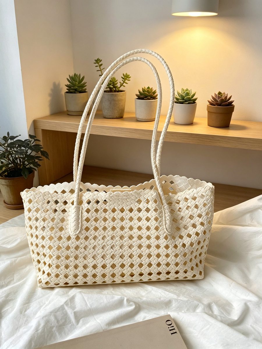 Quilted Large Shoulder Tote Bag Set view 9